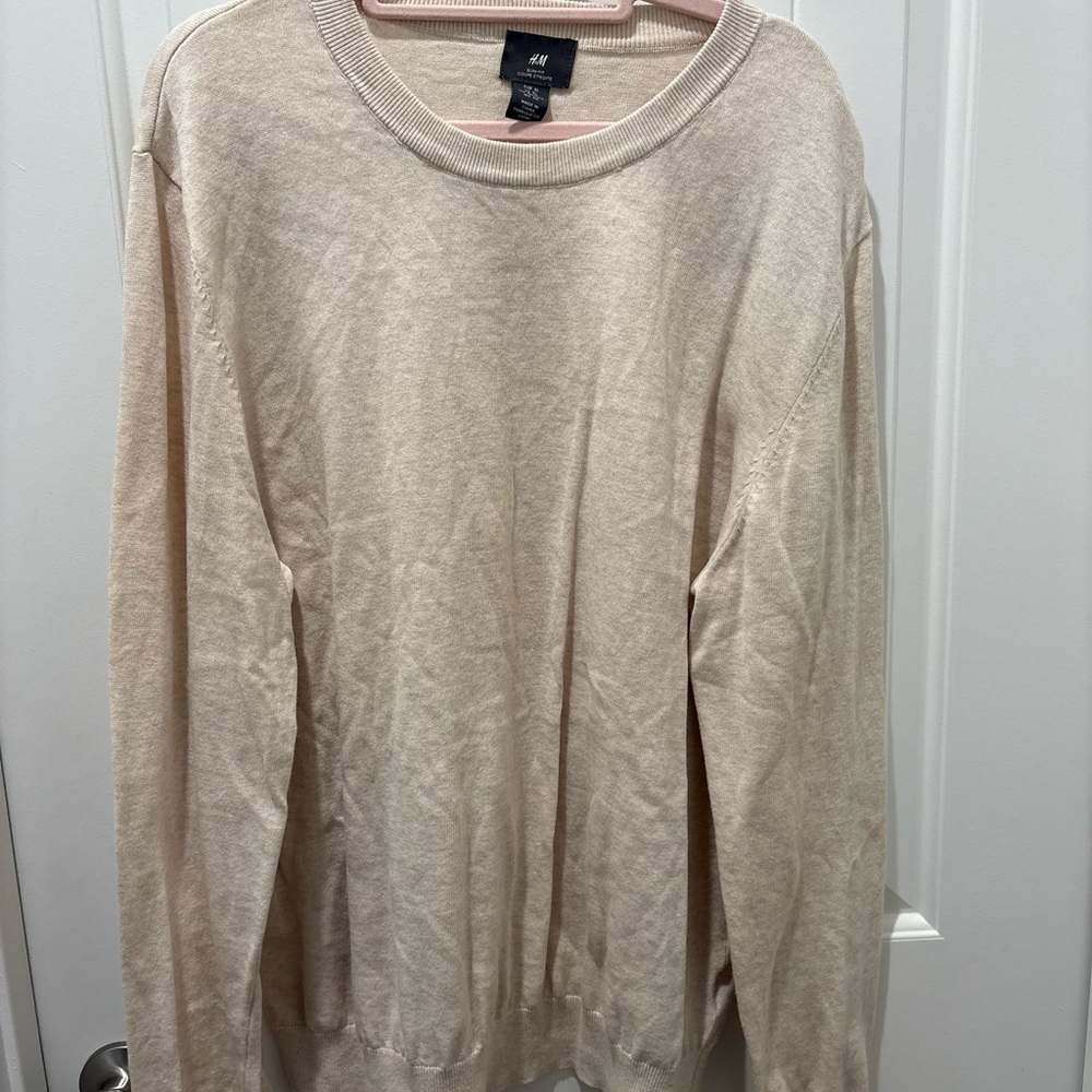H&M Beige Slim Fit Sweater